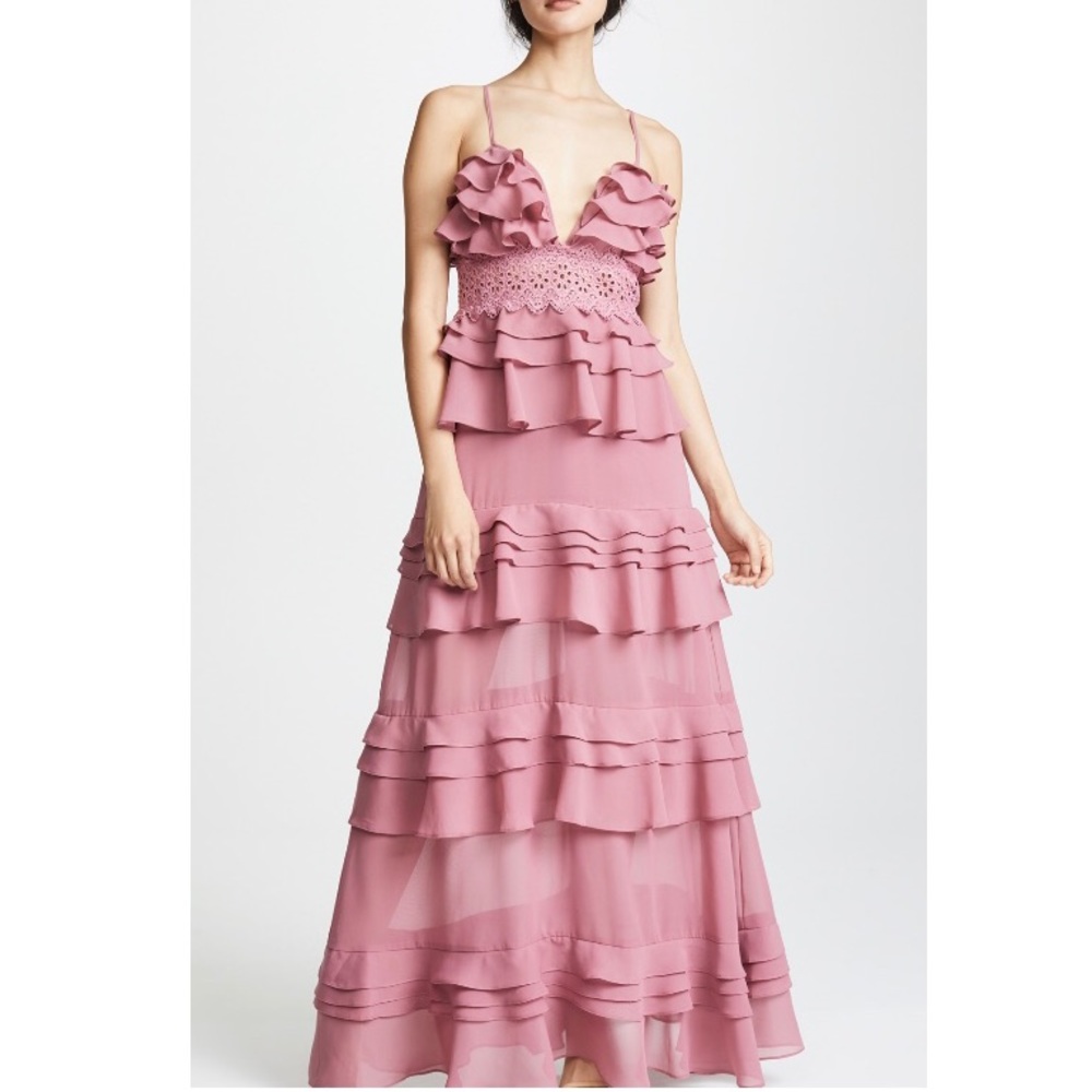 True Decadence ruffle gown/ maxi dress